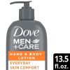 Dove Men+Care Everyday Skin Comfort Non Greasy Hand and Body Lotion, Light, 13.5 fl oz