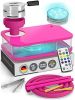 Pink Hookah Set Premium Portable With Everything And Case For Travel Flat Hookah Box With Charcoal Holder & Coal Cover