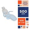 Disposable Dentist Full Chair Covers; 29" x 80". Pack of 500 Waterproof Clear Pla