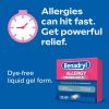 Benadryl Liqui-Gels Antihistamine Allergy Medicine;  Dye Free;  24 Count