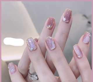 Milk Tea Crystal Stone Cat Eye Nail Polish (Option: J-10ML)