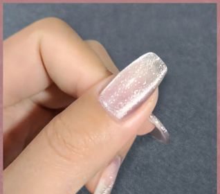 Milk Tea Crystal Stone Cat Eye Nail Polish (Option: R-10ML)