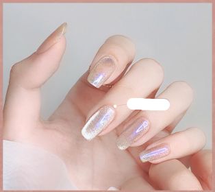 Milk Tea Crystal Stone Cat Eye Nail Polish (Option: S-10ML)