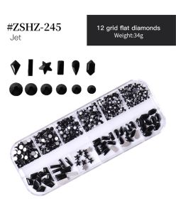 1Box Crystal Transparent AB Nail Art Rhinestone DIY Non-thermal Repair Flat Acrylic Nail Stone 3D Nail Art Decoration (design: #ZSHZ-245)