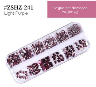 1Box Crystal Transparent AB Nail Art Rhinestone DIY Non-thermal Repair Flat Acrylic Nail Stone 3D Nail Art Decoration (design: #ZSHZ-241)