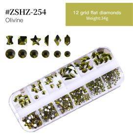 1Box Crystal Transparent AB Nail Art Rhinestone DIY Non-thermal Repair Flat Acrylic Nail Stone 3D Nail Art Decoration (design: #ZSHZ-254)