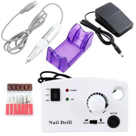 1 Set Nail polisher electric polisher nail electric polisher nail polisher nail polish remover 30000 turns (Color: White)