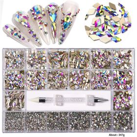 21 Grids 1 Box Shiny Jewellery Nail Stone Set Nail Art Rhinestones (design: 3#)