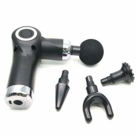 Mini Muscle Massage Gun Body Massager Pain Therapy Deep Massage SP (Color: Black)